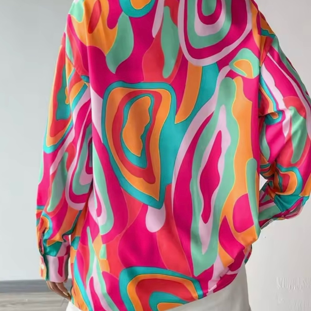 Colorful Abstract Button-Up Shirt - Picture 2 of 5